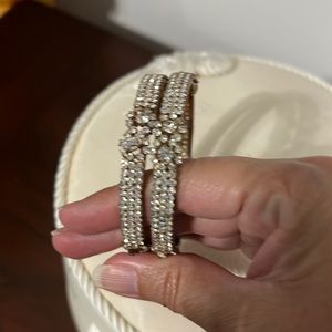 Clear Crystals. Bracelets in GUC. MADE FOR SMALL WRIST. Set of 2